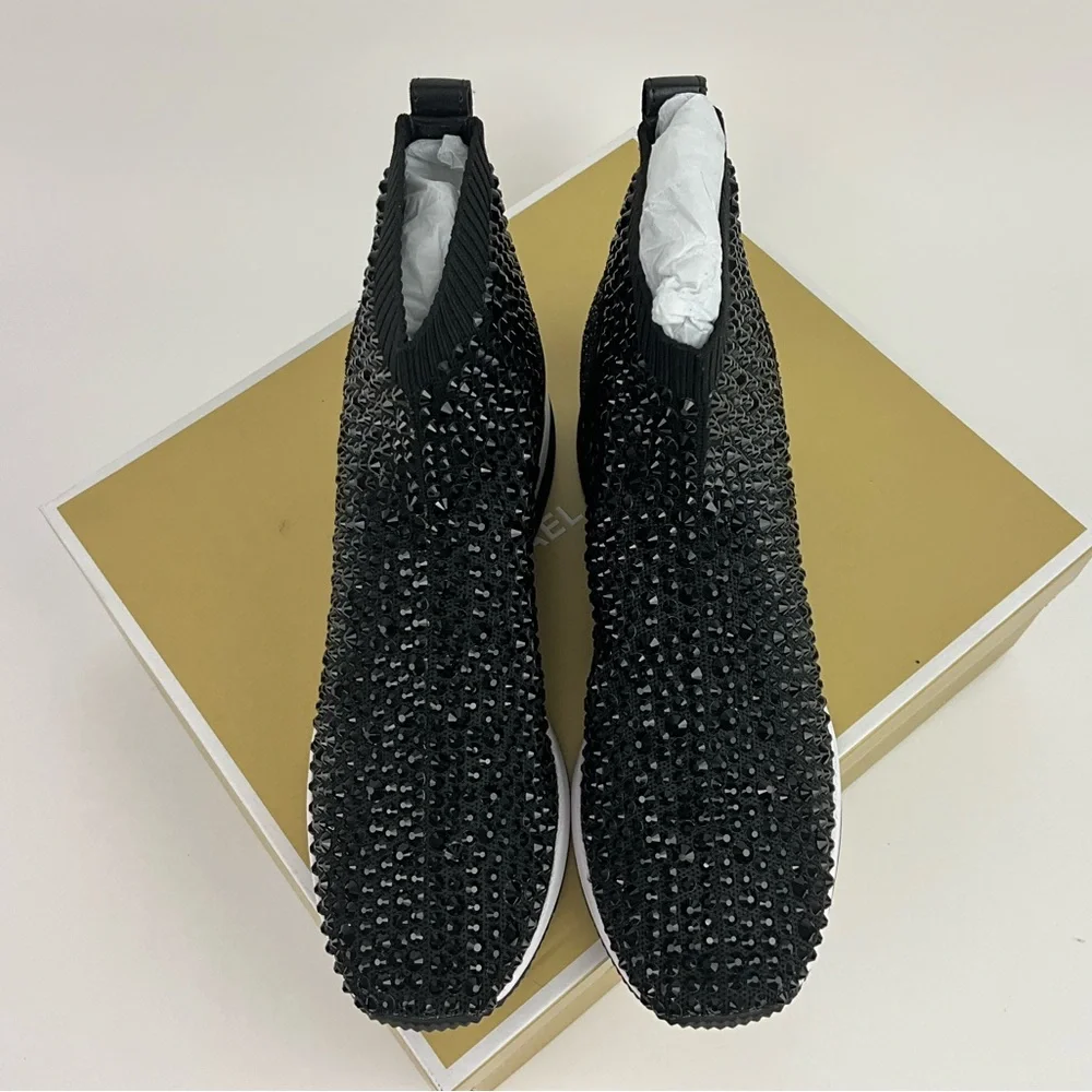 Michael Kors Black Skyler Bootie Sparkle Womens Size 8 New In Box - Picture 9 of 11